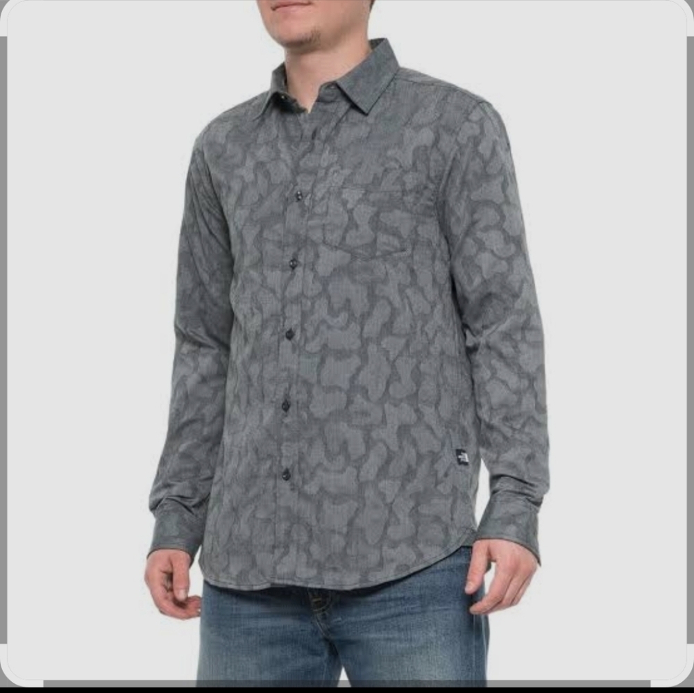 The North Face Gray Casual Button Down Shirt